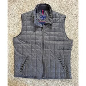 Daniel Cremieux Men's Quilted Vest Size XL Gray Full Zip